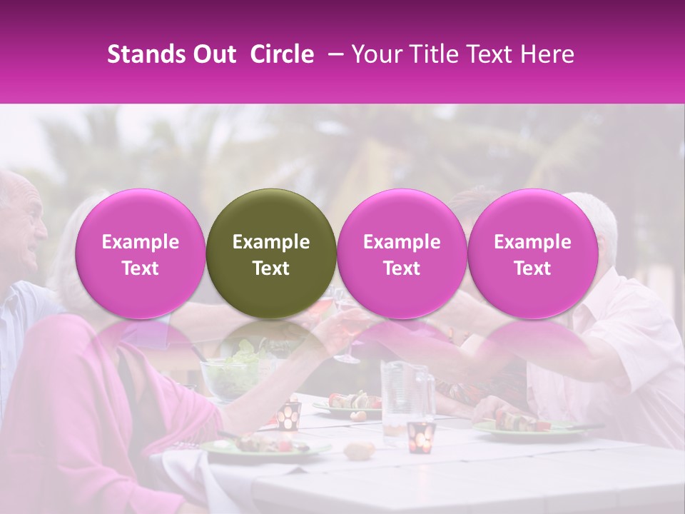 A Group Of People Toasting Wine Glasses At A Table PowerPoint Template