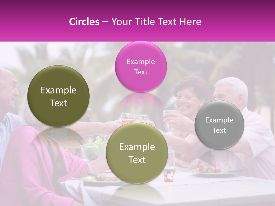 A Group Of People Toasting Wine Glasses At A Table PowerPoint Template