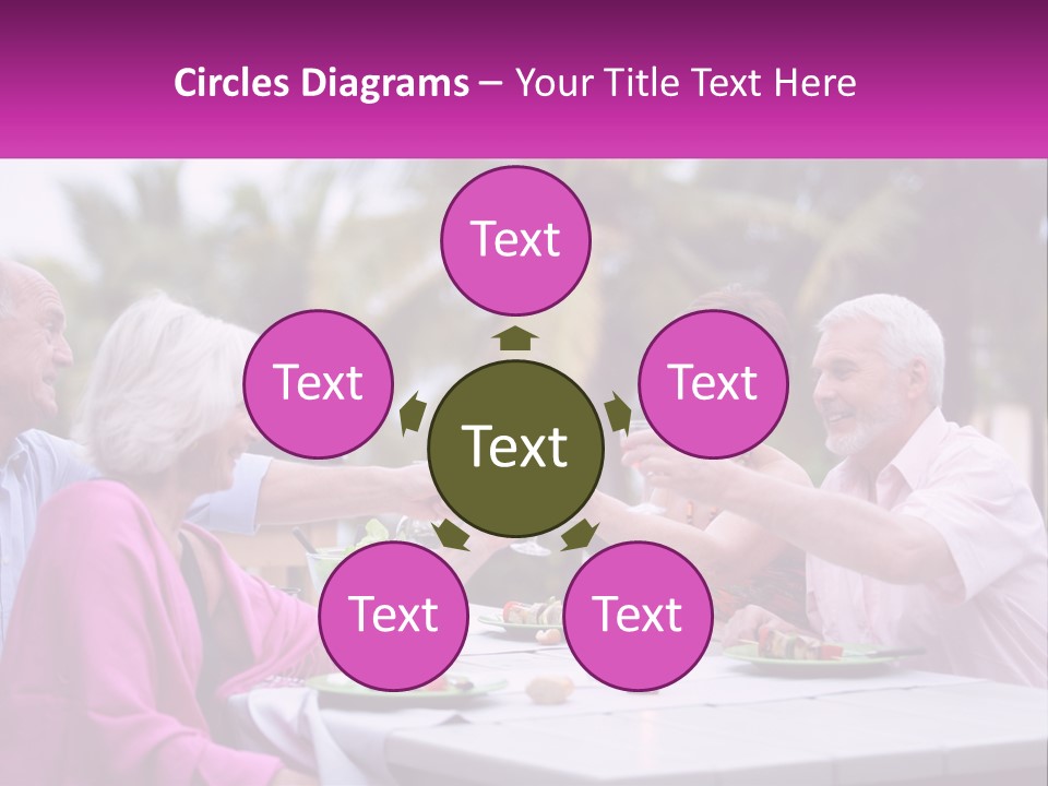 A Group Of People Toasting Wine Glasses At A Table PowerPoint Template