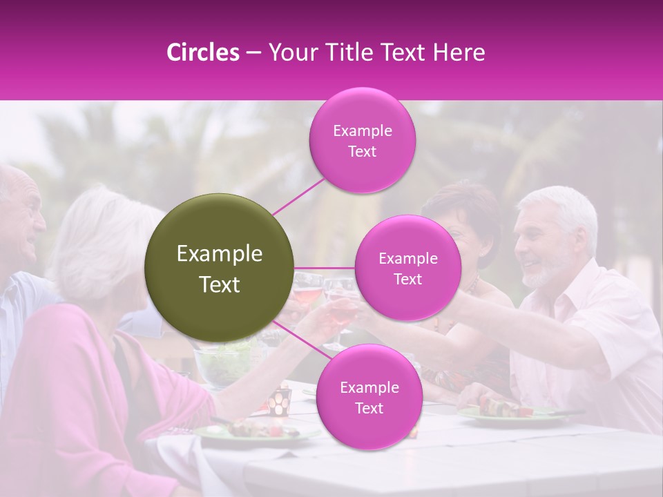 A Group Of People Toasting Wine Glasses At A Table PowerPoint Template