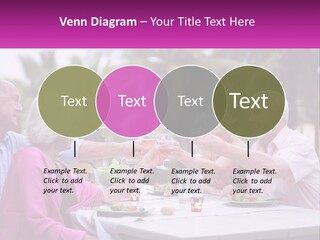 A Group Of People Toasting Wine Glasses At A Table PowerPoint Template