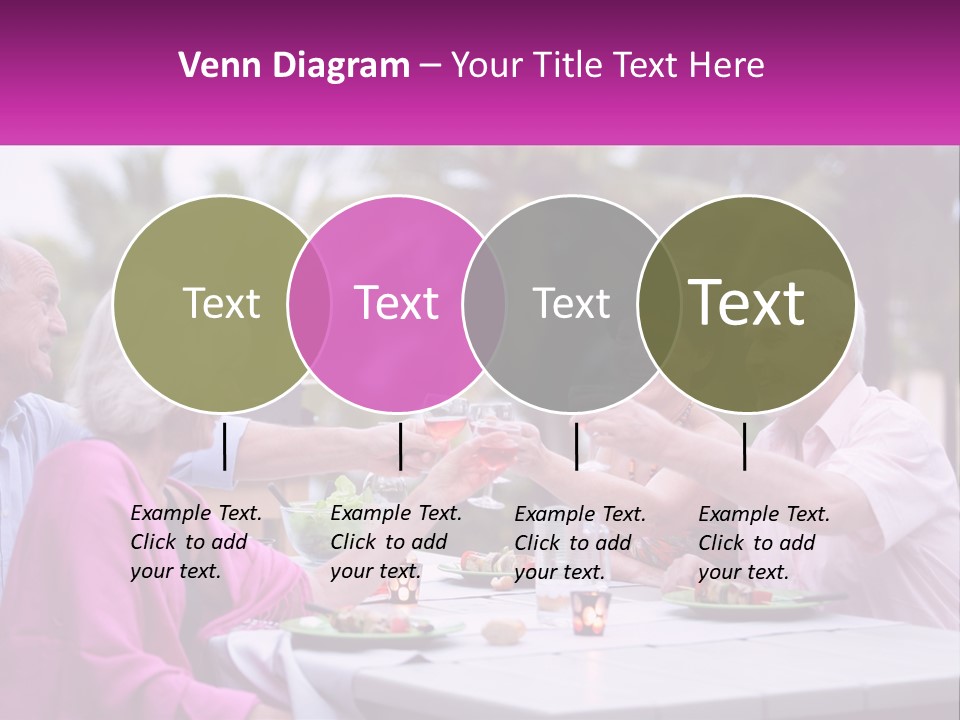 A Group Of People Toasting Wine Glasses At A Table PowerPoint Template