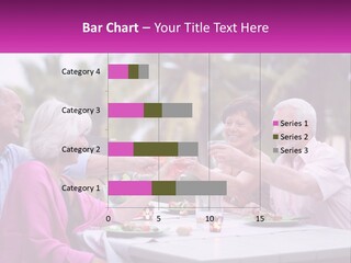 A Group Of People Toasting Wine Glasses At A Table PowerPoint Template