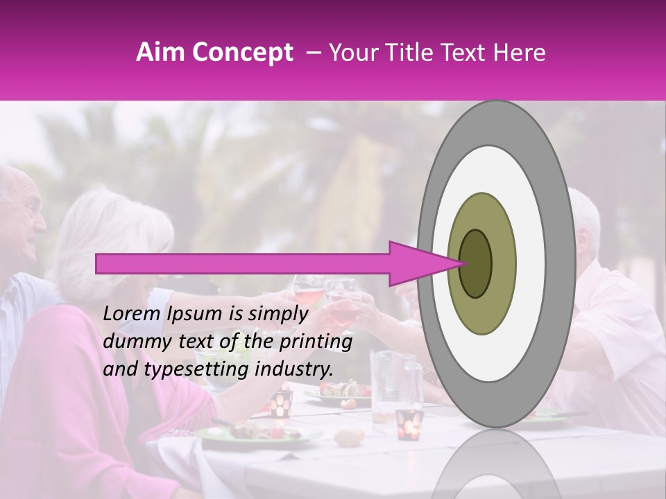 A Group Of People Toasting Wine Glasses At A Table PowerPoint Template