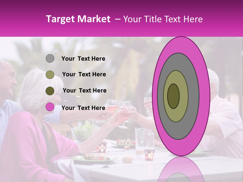 A Group Of People Toasting Wine Glasses At A Table PowerPoint Template