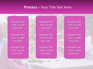 A Group Of People Toasting Wine Glasses At A Table PowerPoint Template