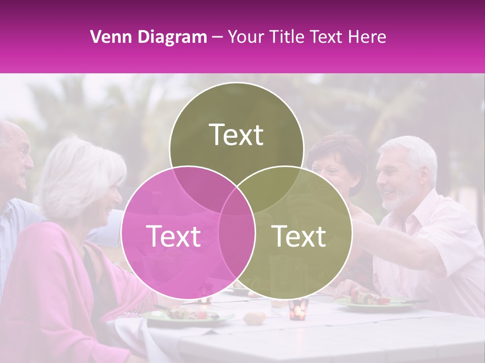 A Group Of People Toasting Wine Glasses At A Table PowerPoint Template