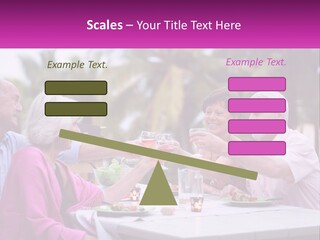 A Group Of People Toasting Wine Glasses At A Table PowerPoint Template