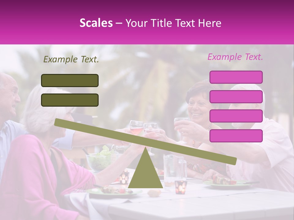 A Group Of People Toasting Wine Glasses At A Table PowerPoint Template