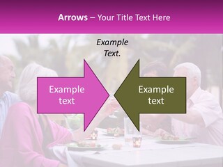 A Group Of People Toasting Wine Glasses At A Table PowerPoint Template