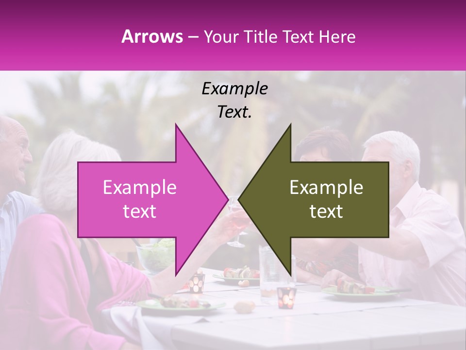 A Group Of People Toasting Wine Glasses At A Table PowerPoint Template