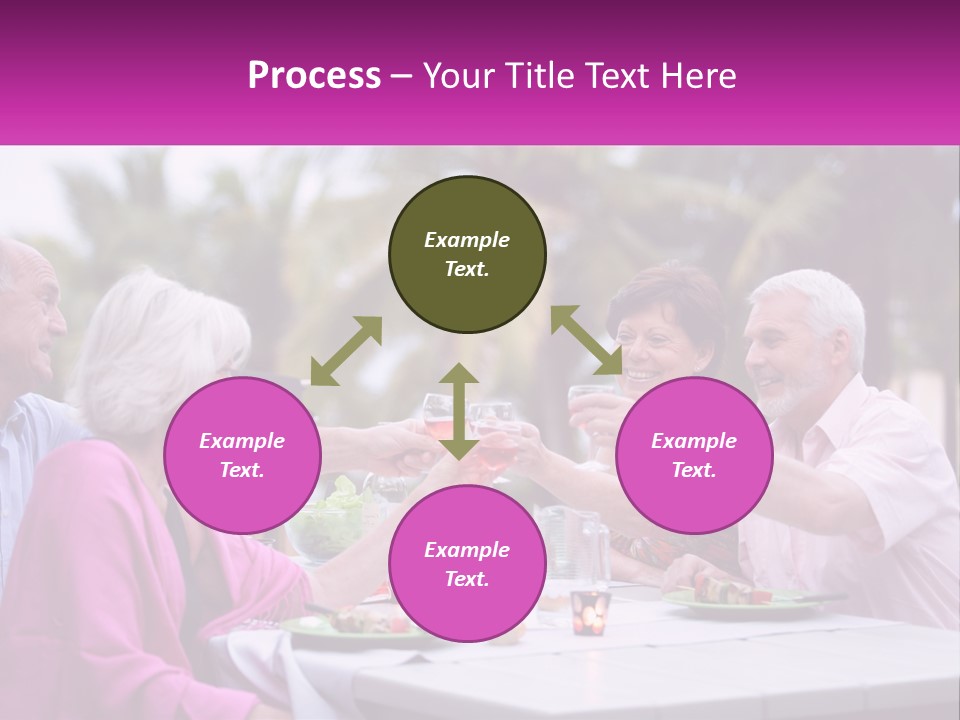 A Group Of People Toasting Wine Glasses At A Table PowerPoint Template