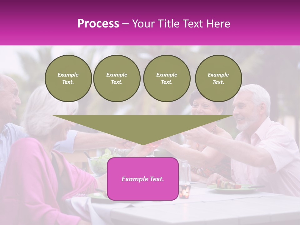 A Group Of People Toasting Wine Glasses At A Table PowerPoint Template