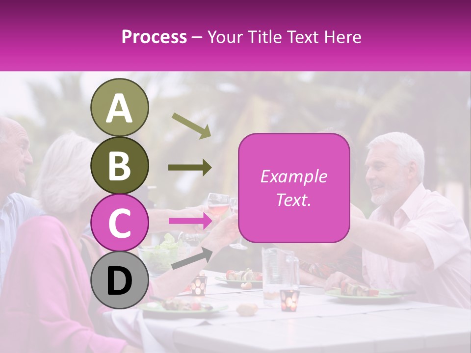 A Group Of People Toasting Wine Glasses At A Table PowerPoint Template