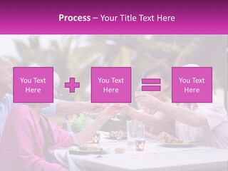 A Group Of People Toasting Wine Glasses At A Table PowerPoint Template