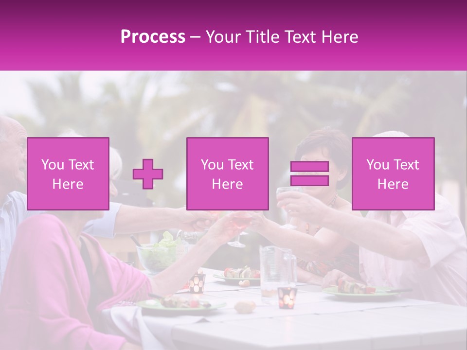 A Group Of People Toasting Wine Glasses At A Table PowerPoint Template