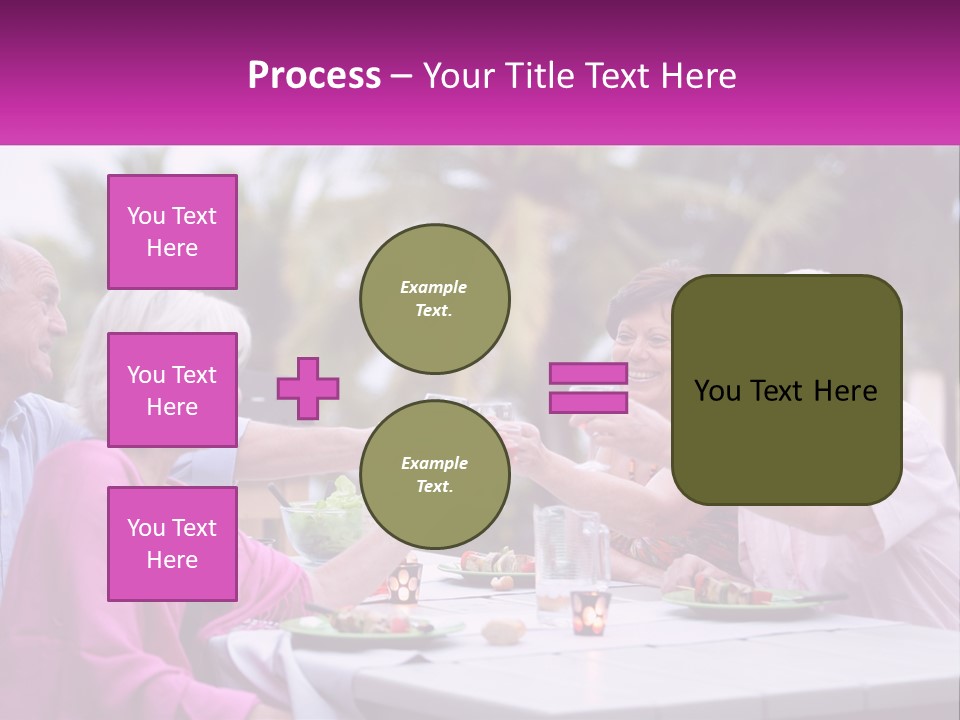 A Group Of People Toasting Wine Glasses At A Table PowerPoint Template