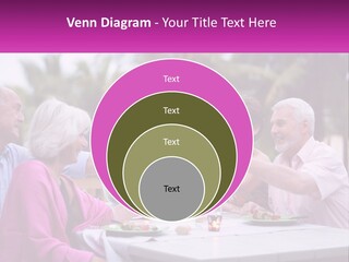 A Group Of People Toasting Wine Glasses At A Table PowerPoint Template