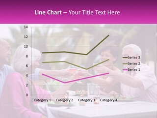 A Group Of People Toasting Wine Glasses At A Table PowerPoint Template