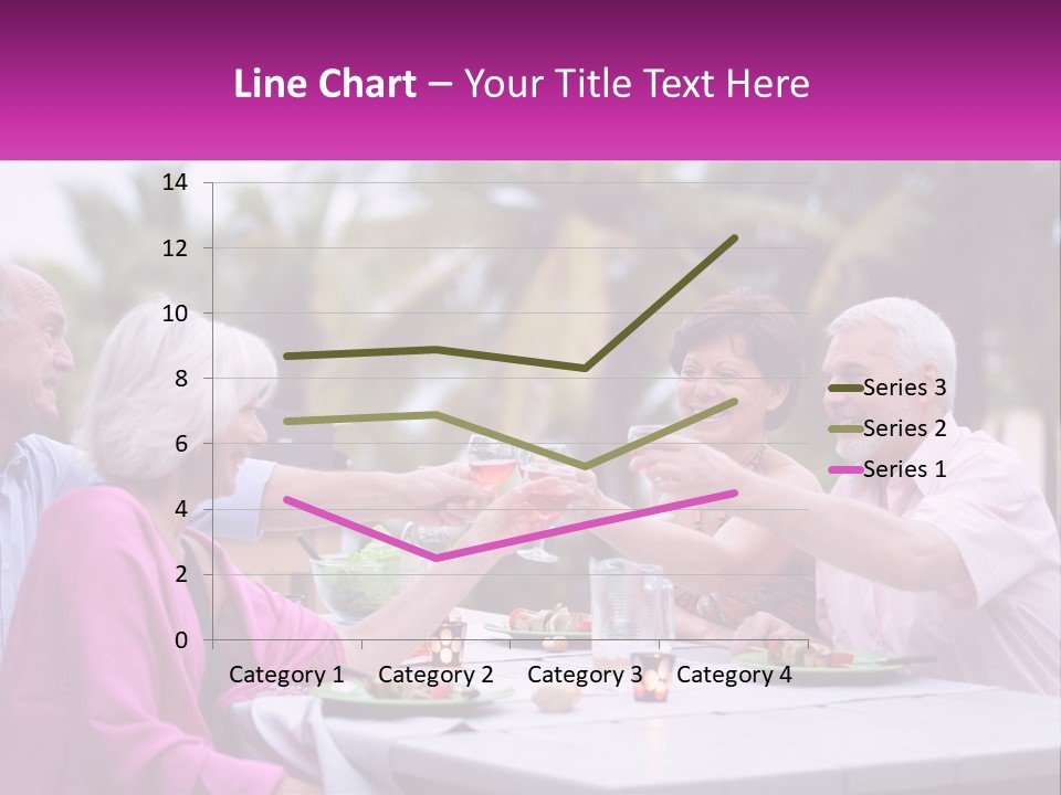 A Group Of People Toasting Wine Glasses At A Table PowerPoint Template