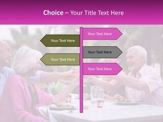 A Group Of People Toasting Wine Glasses At A Table PowerPoint Template