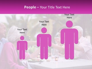 A Group Of People Toasting Wine Glasses At A Table PowerPoint Template