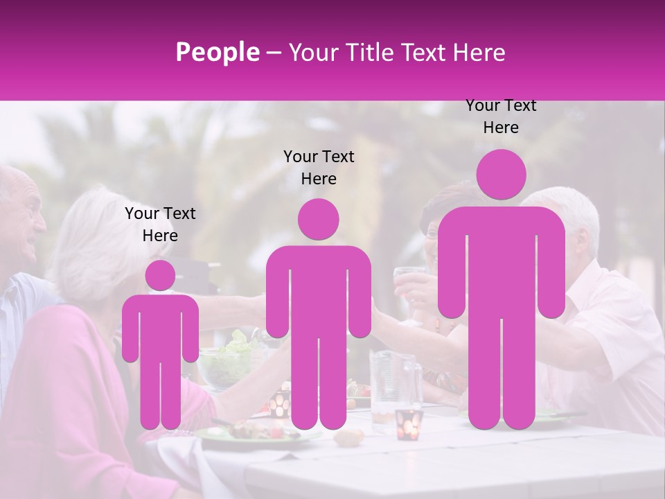 A Group Of People Toasting Wine Glasses At A Table PowerPoint Template