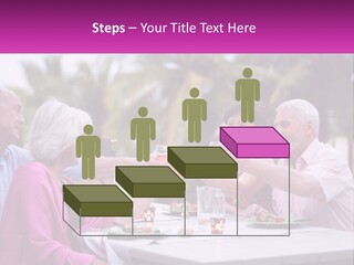 A Group Of People Toasting Wine Glasses At A Table PowerPoint Template