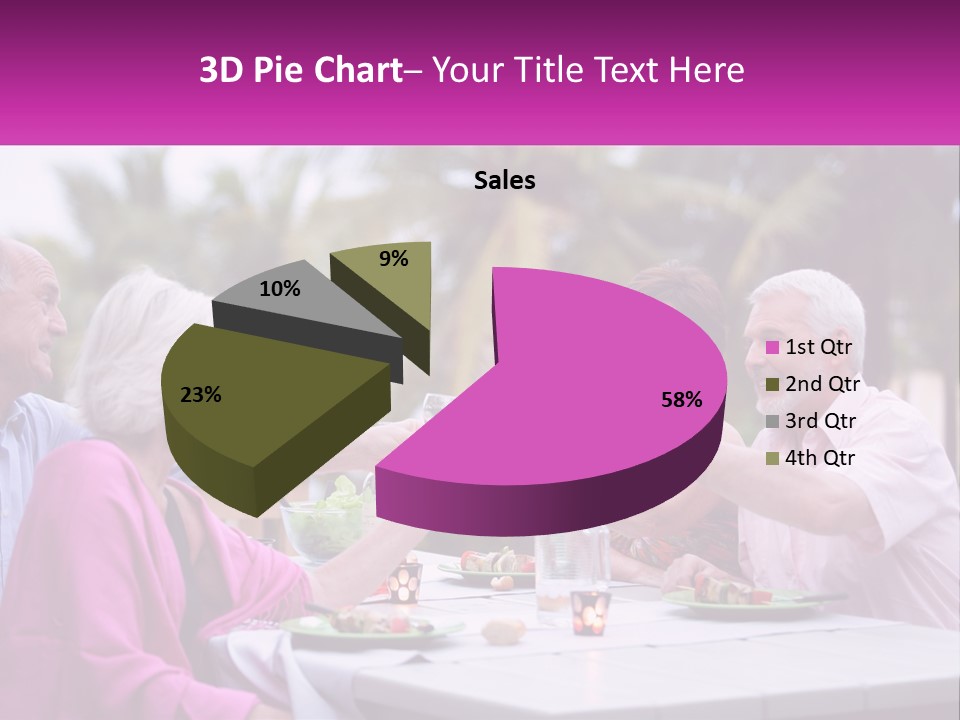 A Group Of People Toasting Wine Glasses At A Table PowerPoint Template