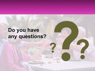 A Group Of People Toasting Wine Glasses At A Table PowerPoint Template