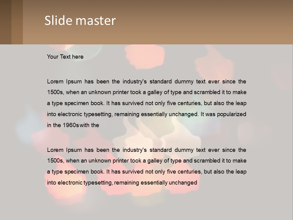 A Blurry Photo Of A Thumbs Up Sign PowerPoint Template