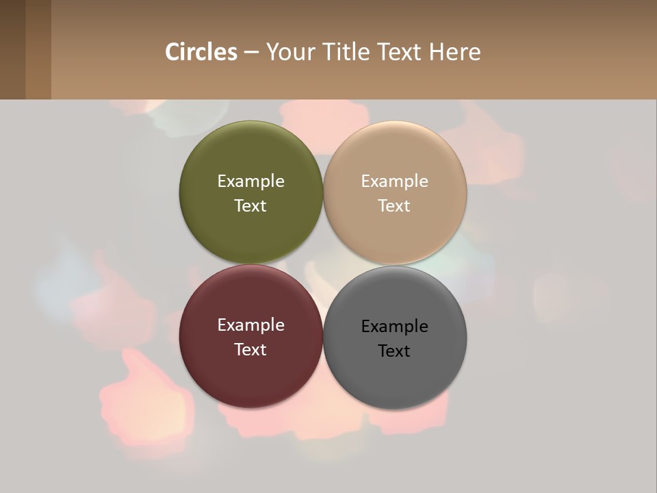 A Blurry Photo Of A Thumbs Up Sign PowerPoint Template