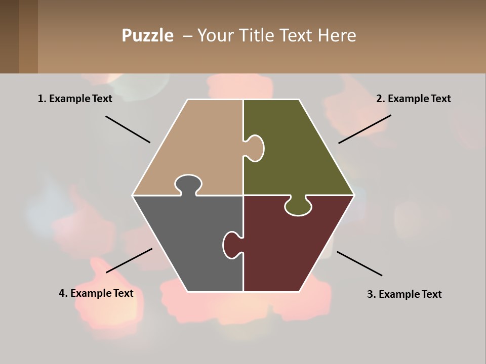 A Blurry Photo Of A Thumbs Up Sign PowerPoint Template