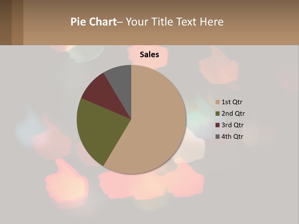 A Blurry Photo Of A Thumbs Up Sign PowerPoint Template