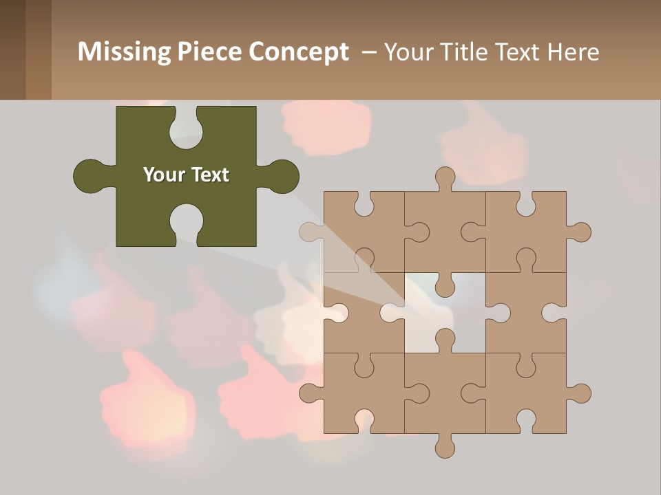 A Blurry Photo Of A Thumbs Up Sign PowerPoint Template