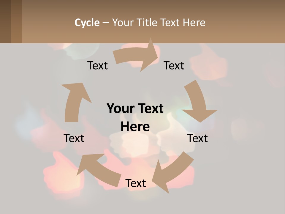 A Blurry Photo Of A Thumbs Up Sign PowerPoint Template