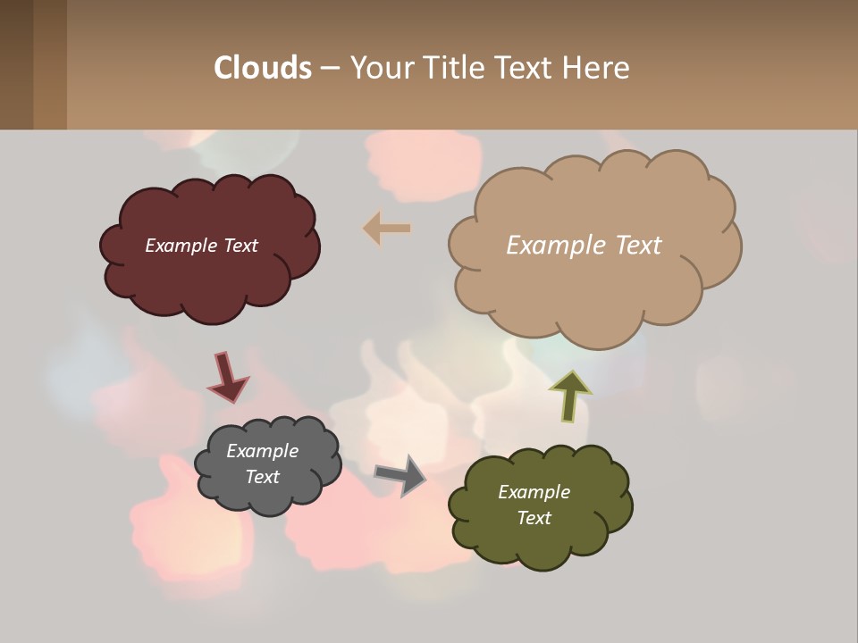 A Blurry Photo Of A Thumbs Up Sign PowerPoint Template