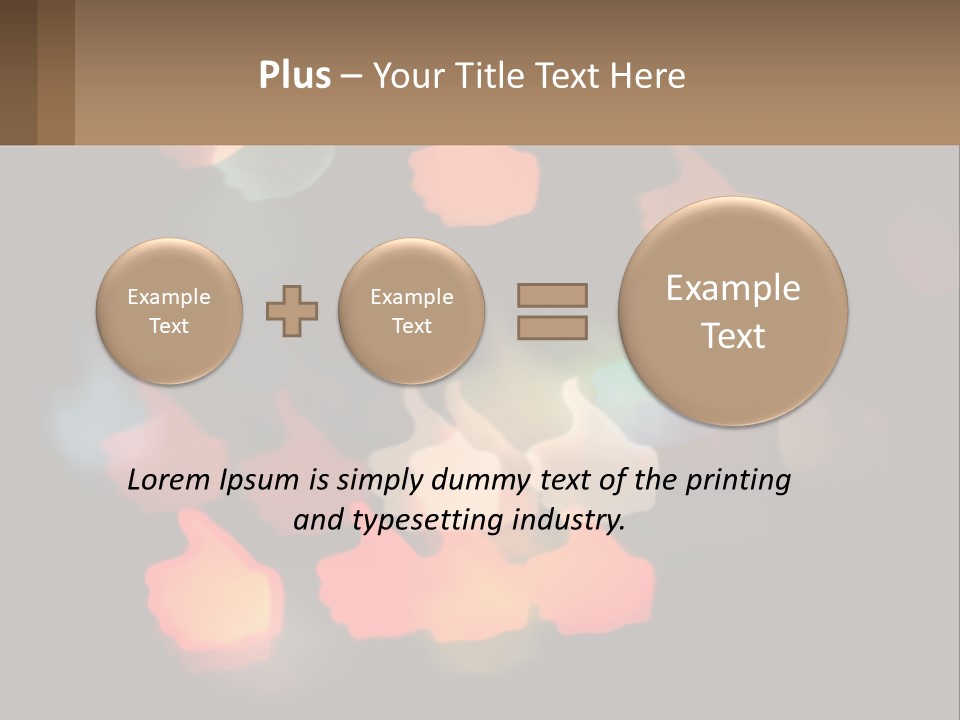 A Blurry Photo Of A Thumbs Up Sign PowerPoint Template
