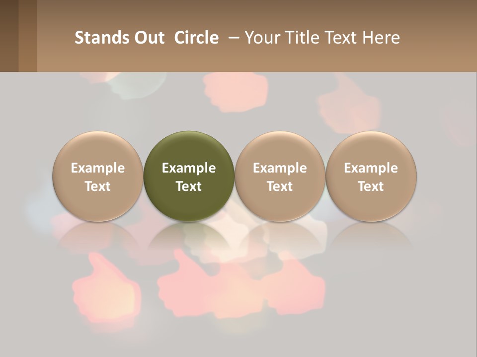 A Blurry Photo Of A Thumbs Up Sign PowerPoint Template