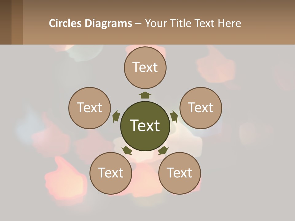 A Blurry Photo Of A Thumbs Up Sign PowerPoint Template