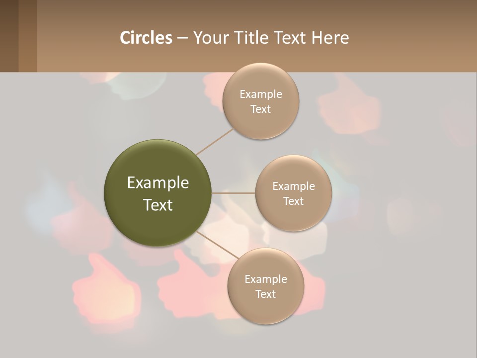 A Blurry Photo Of A Thumbs Up Sign PowerPoint Template