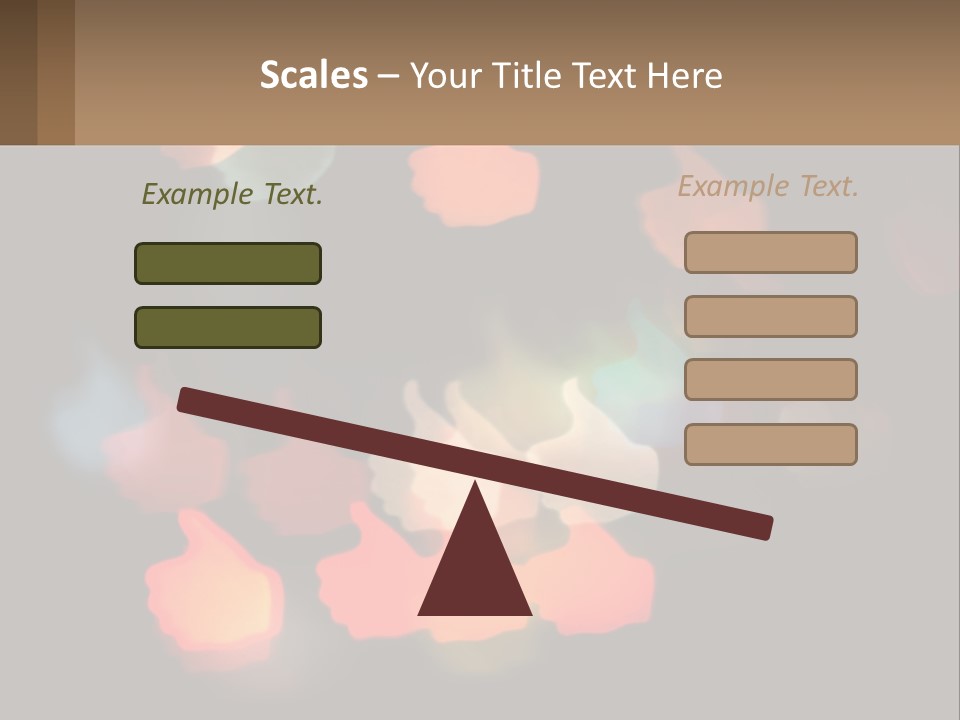 A Blurry Photo Of A Thumbs Up Sign PowerPoint Template