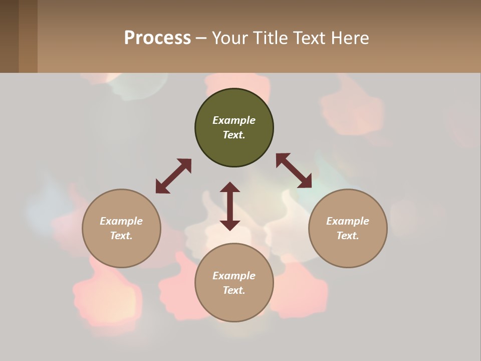 A Blurry Photo Of A Thumbs Up Sign PowerPoint Template