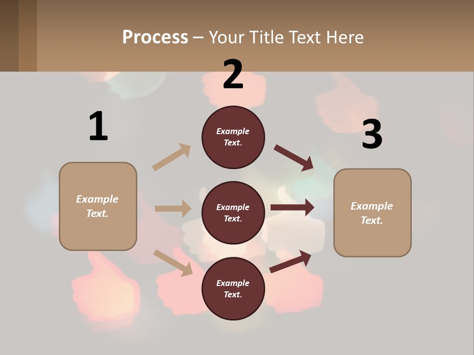 A Blurry Photo Of A Thumbs Up Sign PowerPoint Template