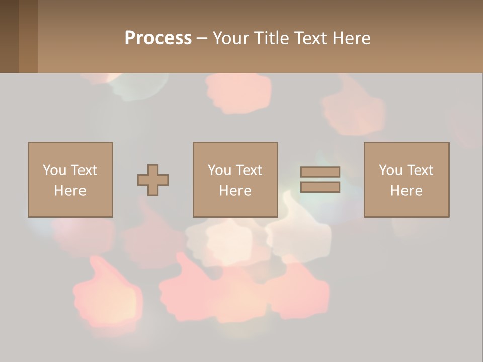 A Blurry Photo Of A Thumbs Up Sign PowerPoint Template