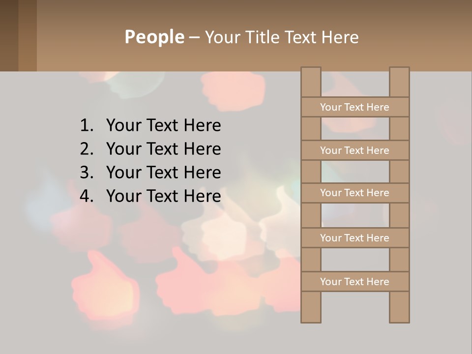 A Blurry Photo Of A Thumbs Up Sign PowerPoint Template