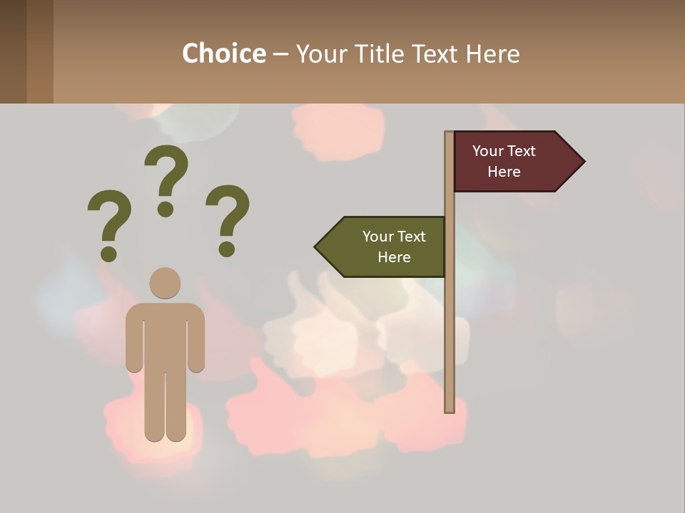 A Blurry Photo Of A Thumbs Up Sign PowerPoint Template
