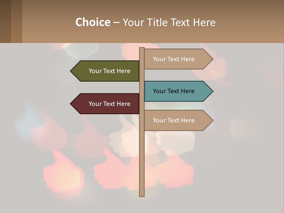 A Blurry Photo Of A Thumbs Up Sign PowerPoint Template