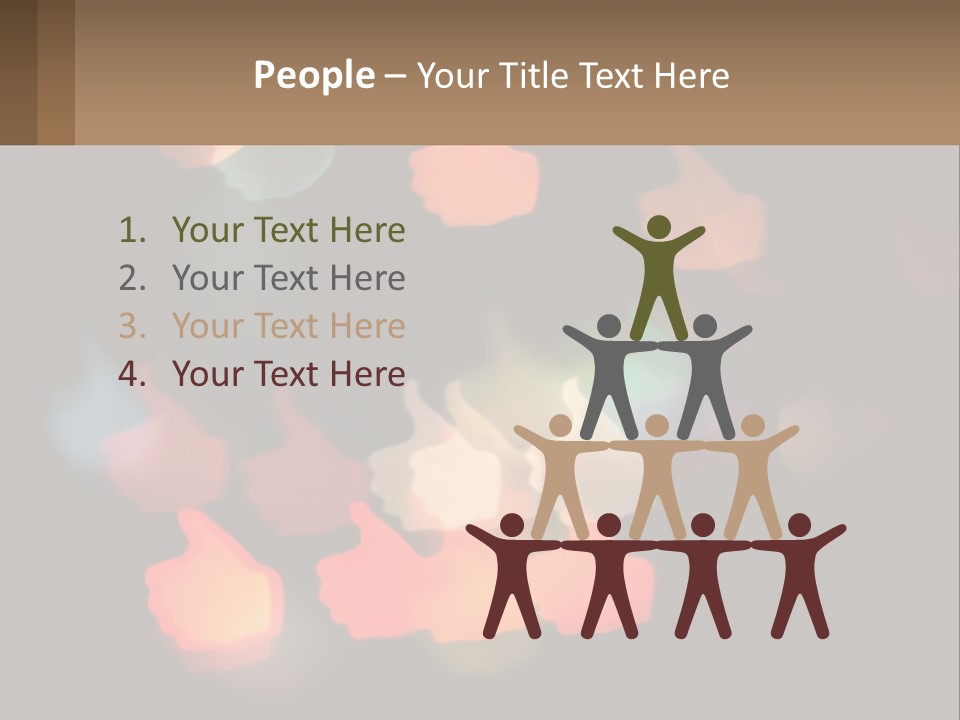 A Blurry Photo Of A Thumbs Up Sign PowerPoint Template