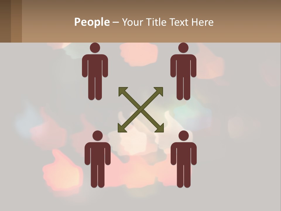 A Blurry Photo Of A Thumbs Up Sign PowerPoint Template